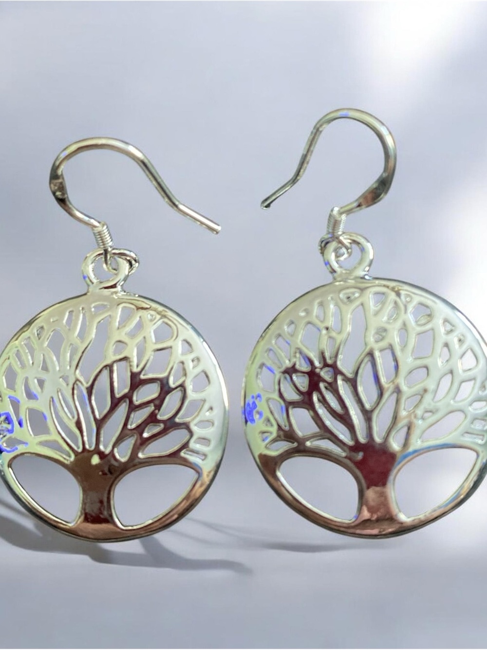 Sterling Silver Tree of Life Drop Earrings - Women’s Dangle Earrings.